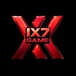 IX7 Game APK home screen showing bonus rewards, login button, and mobile gaming interface.